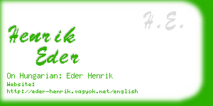 henrik eder business card